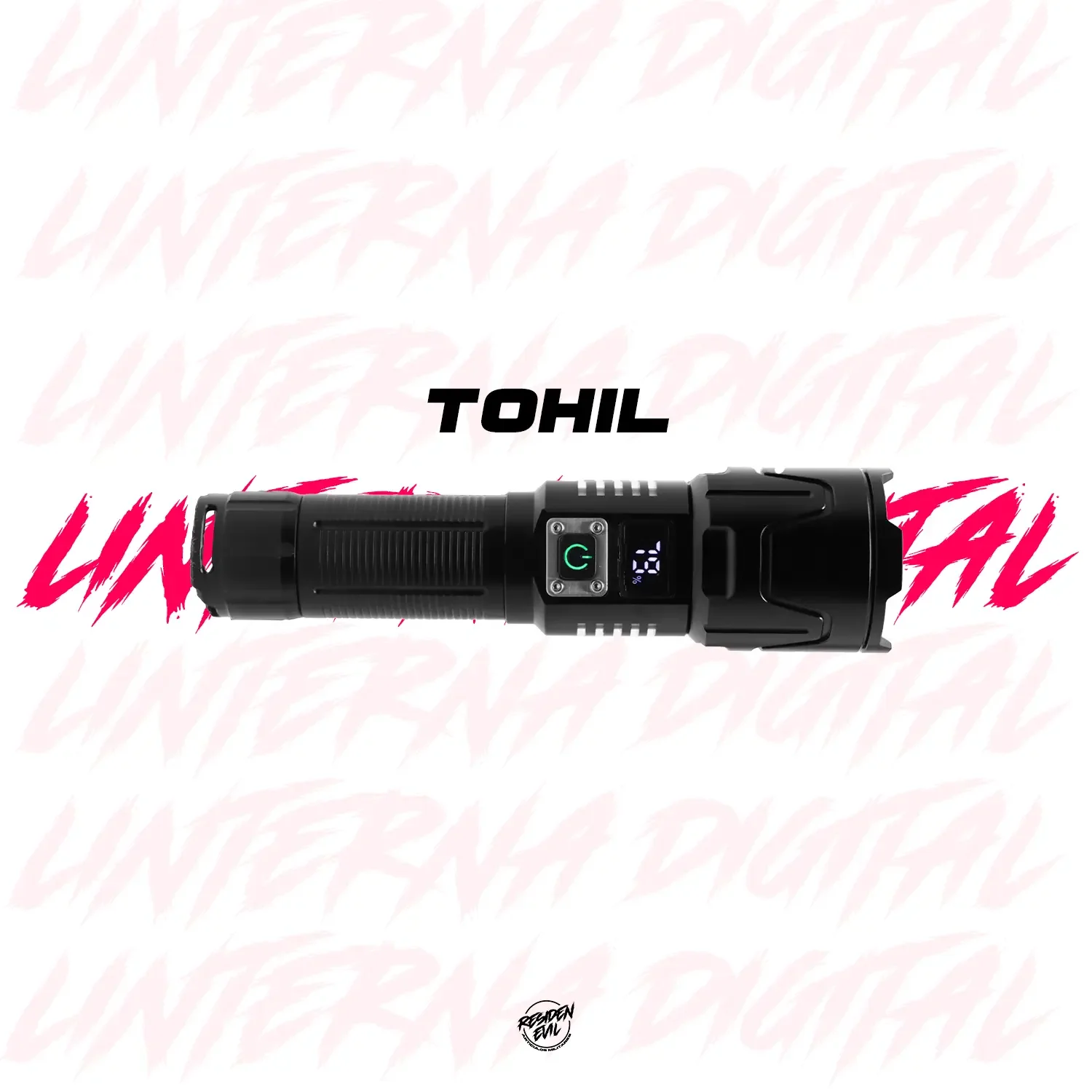 Lampara De Mano Tohil De Aluminio Digital Resistente Al Agua Recargable - Imagen 2