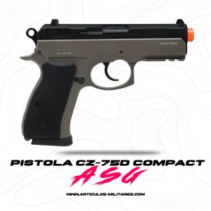 Pistola De Airsoft Asg Cz-75d 6mm De Resorte Polimero Ligero