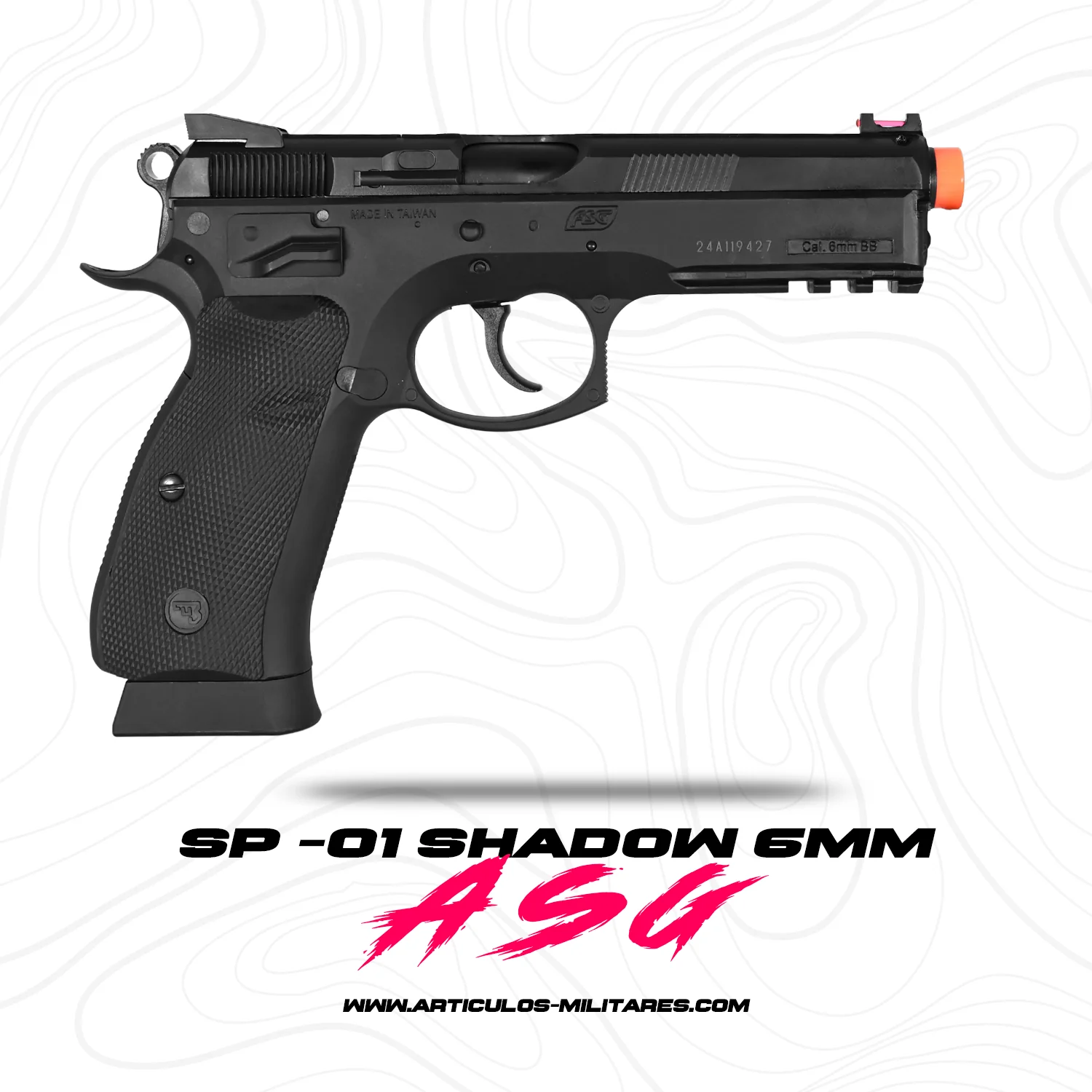 Pistola De Airsoft Asg Sp-01 6mm De Resorte Polimero Ligero - Imagen 2