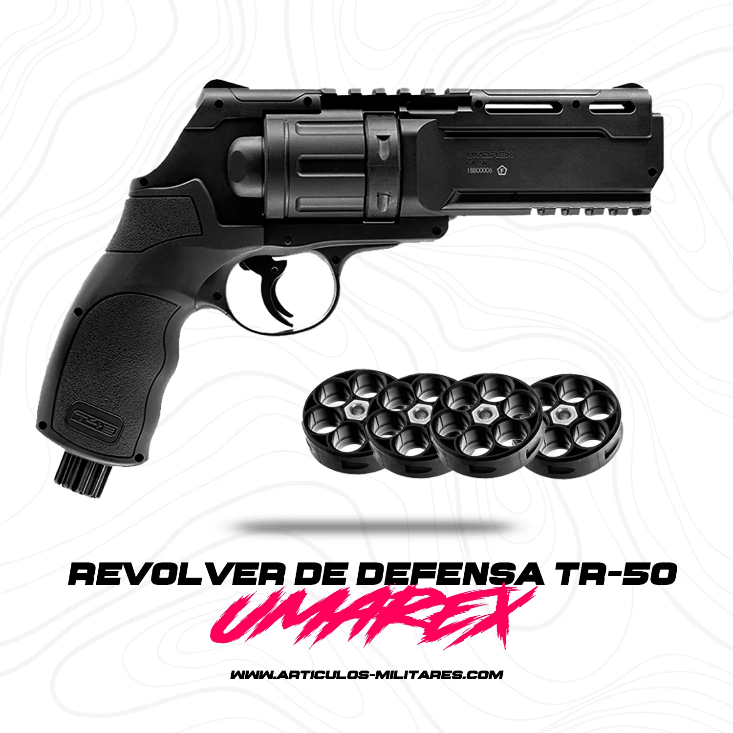 Revolver Defensa Personal Caucho/polvo Pintura Co2 Umarex - Imagen 2