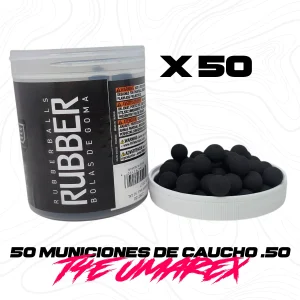 50 Municiones De Goma Calibre .50 Negras T4e Umarex