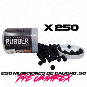 250 Municiones De Goma Calibre .50 Negras T4e Umarex