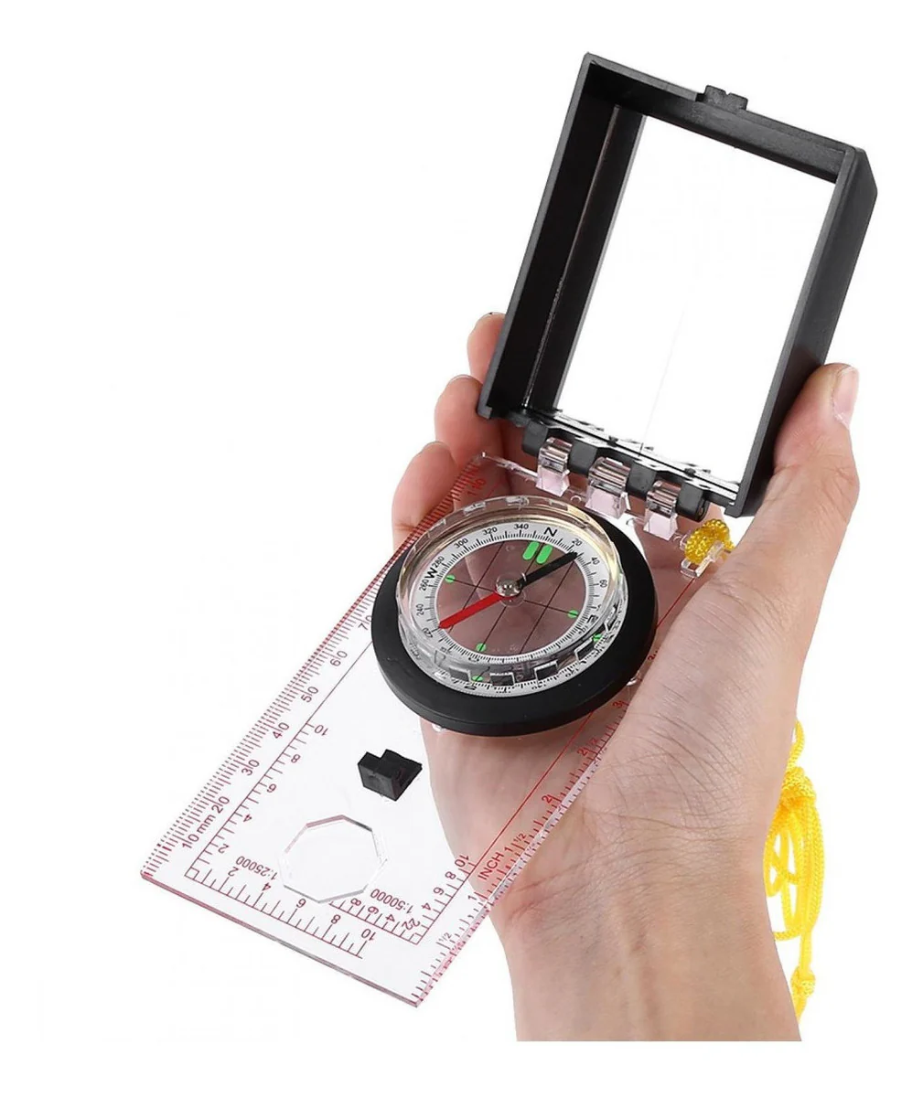 Brújula Wallis Plegable Profesional Multifuncional Con Espejo - Imagen 2