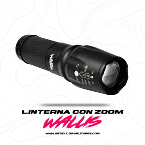 Linterna De Luz Led Recargable Con Zoom, Negro, Linterna Negro Luz Blanco