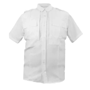 Camisa Táctica Uniforme Azul y Blanco Policía Botones Simulados
