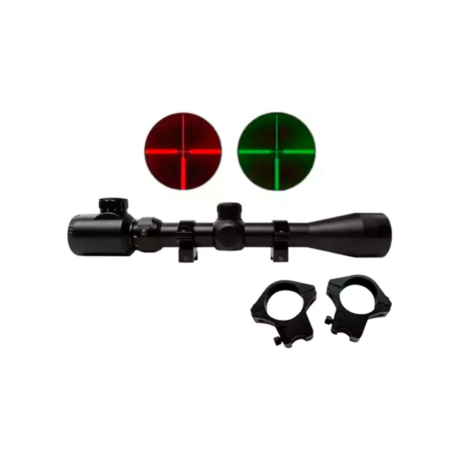 Mira Telesopica 3-9x40wl Con Luz Verde Y Rojo Lobo - Imagen 2