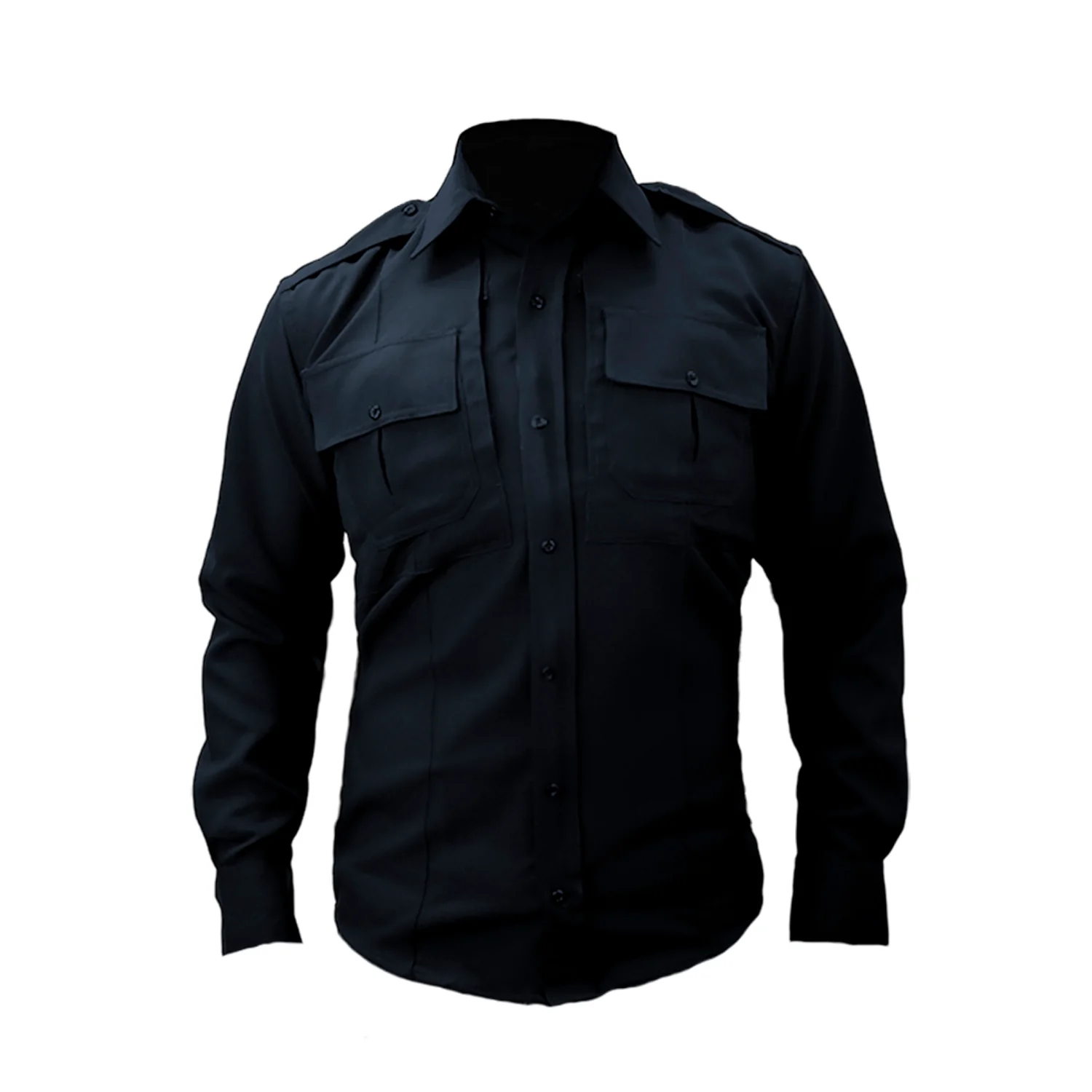 Camisa Táctica Uniforme Azul Marino Manga Larga Policía - Imagen 2