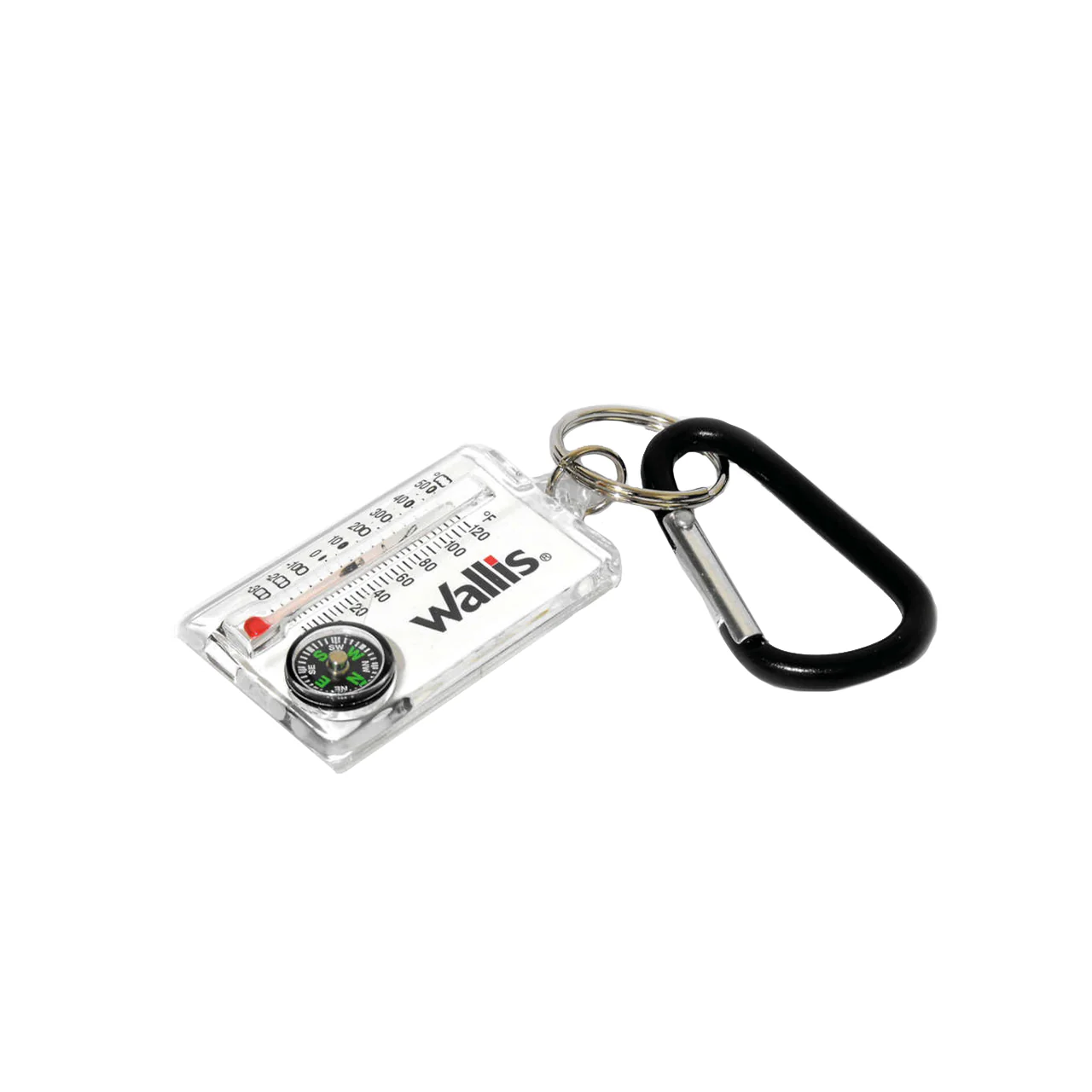 Brújula con térmometro y gancho, blanco con negro - Imagen 3