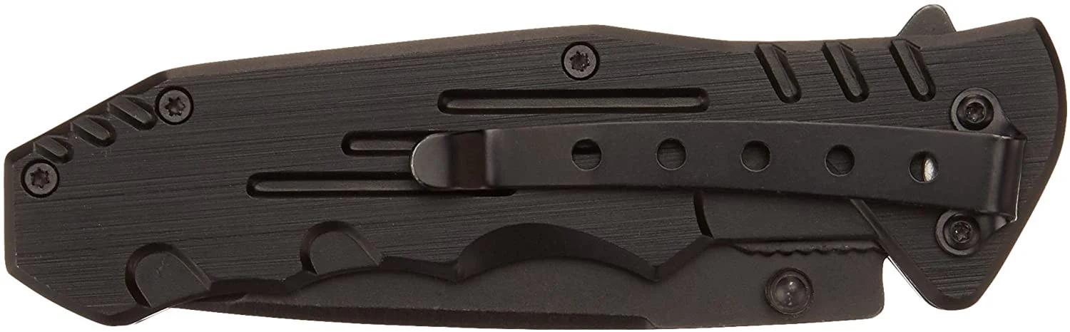 Cuchillo táctico Plegable Mango de Acero Negro MTECH USA - Imagen 3