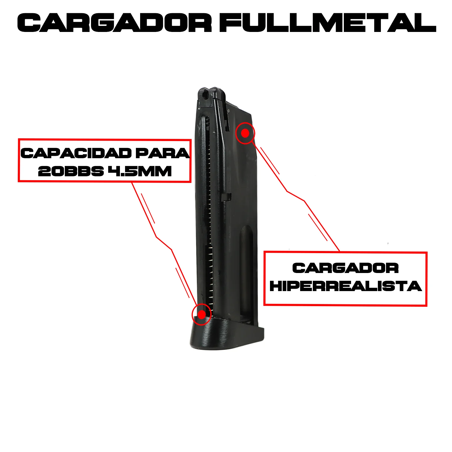 Pistola PFAM9B Blowback Fullmetal De Co2 CROSMAN - Imagen 3