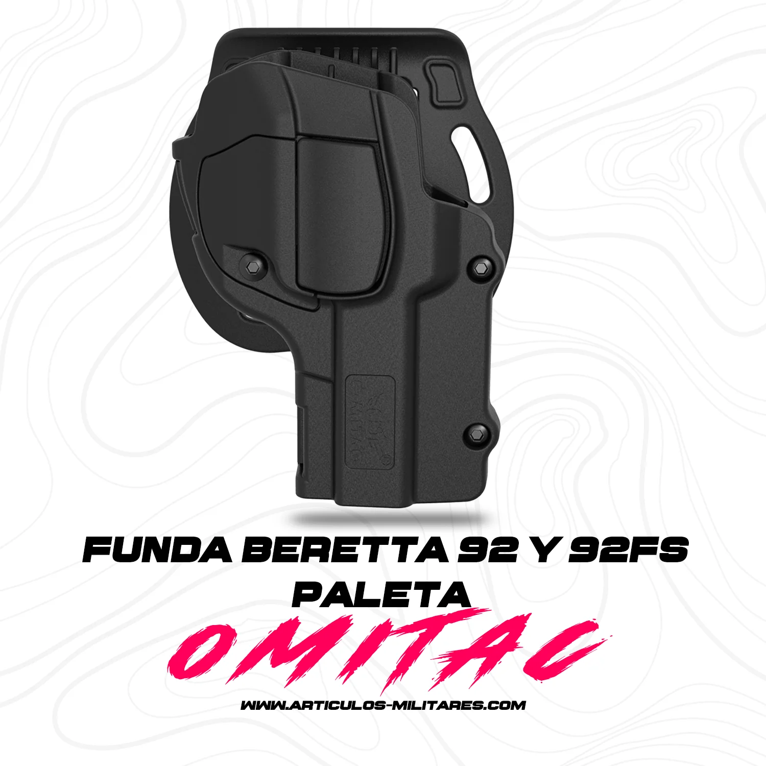 Funda Para Pistola Beretta 92y 92fs Omitac Ajuste Paleta - Imagen 2