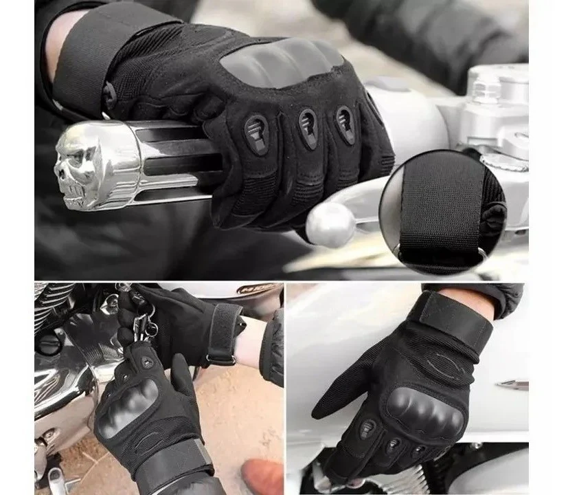 Guantes De Moto Tácticos Militares Dedo Nudillo Refor Unisex - Imagen 4