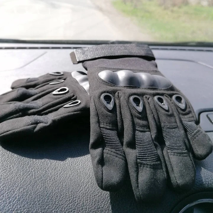 Guantes De Moto Tácticos Militares Dedo Nudillo Refor Unisex - Imagen 5