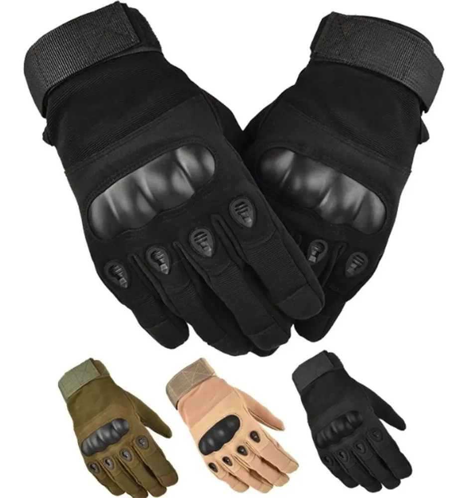 Guantes De Moto Tácticos Militares Dedo Nudillo Refor Unisex - Imagen 3