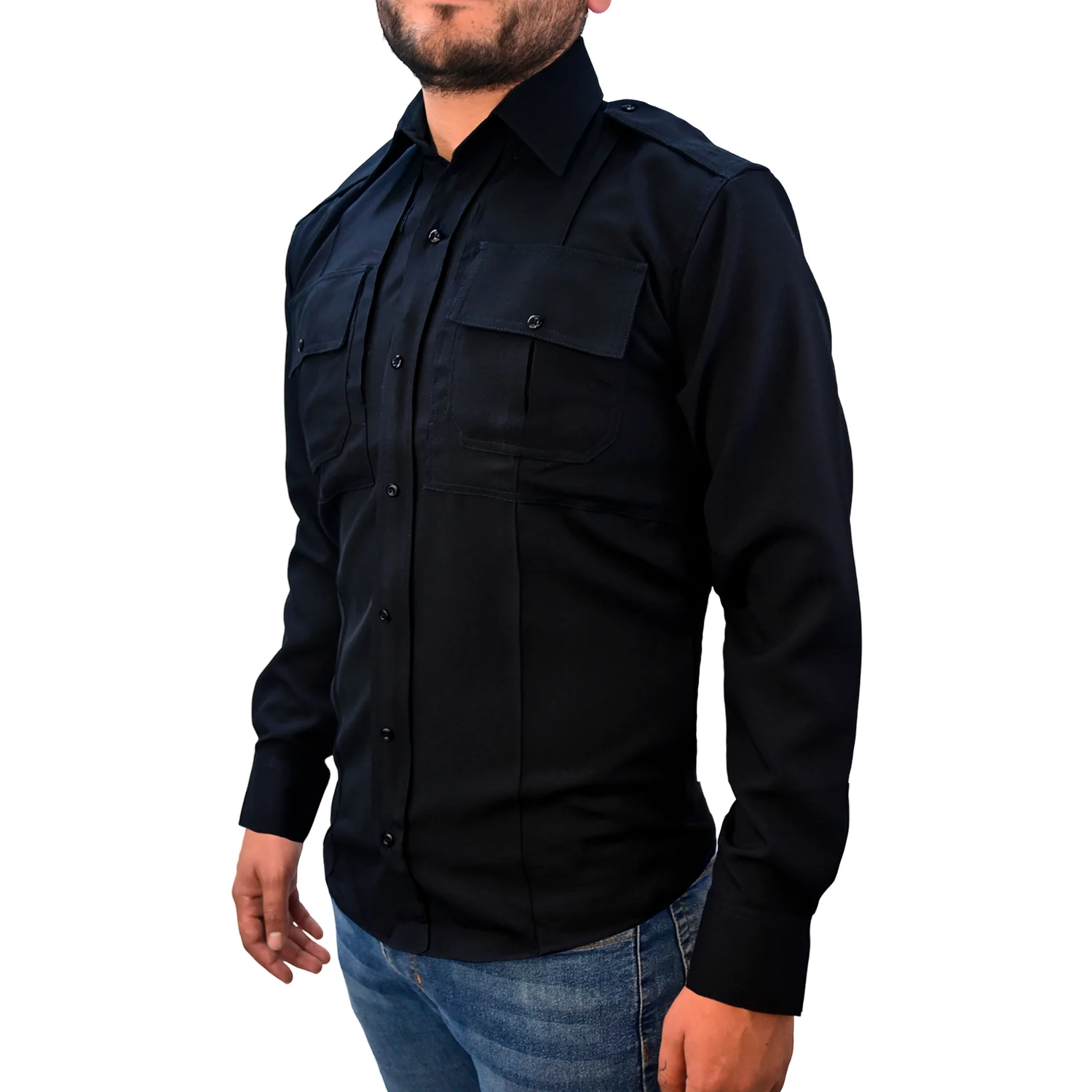 Camisa Táctica Uniforme Azul Marino Manga Larga Policía - Imagen 5