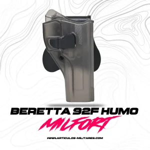 Porta Arma Milfort Beretta 92f Color Humo Polimero Reforzado