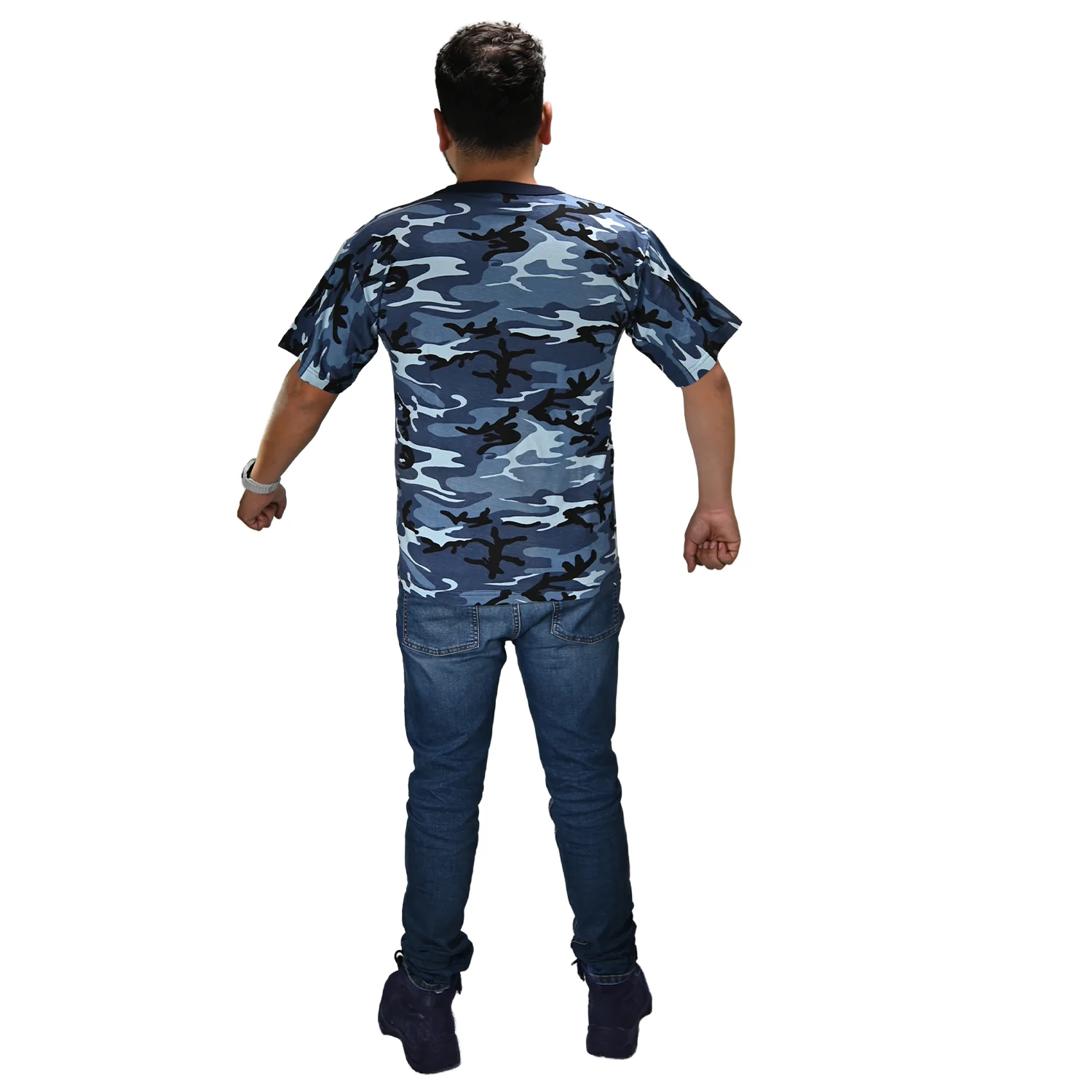 Playera Camuflada Manga Corta Algodón Hombre - Imagen 6