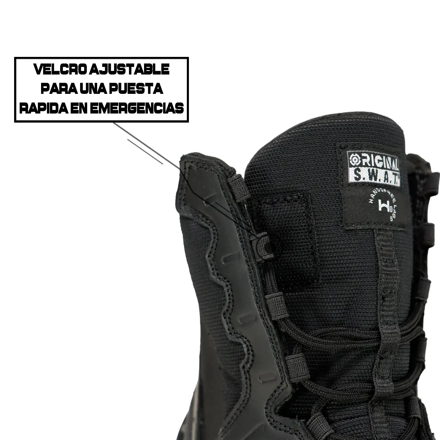 Botas Tácticas Alpha Freedom 8 Negras (Largas) ORIGINAL SWAT - Imagen 6