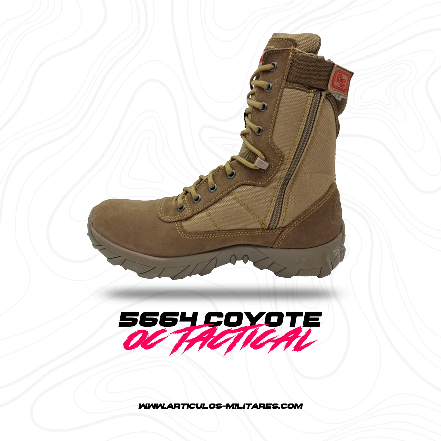 Botas Hombre Tácticas Seguridad Senderismo Oc Tactical Coyote 5664 - Imagen 2