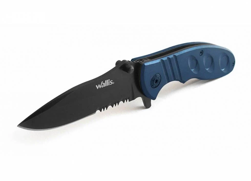 Cuchillo Navaja Tactica Militar Con Clip Wallis Acero - Imagen 3