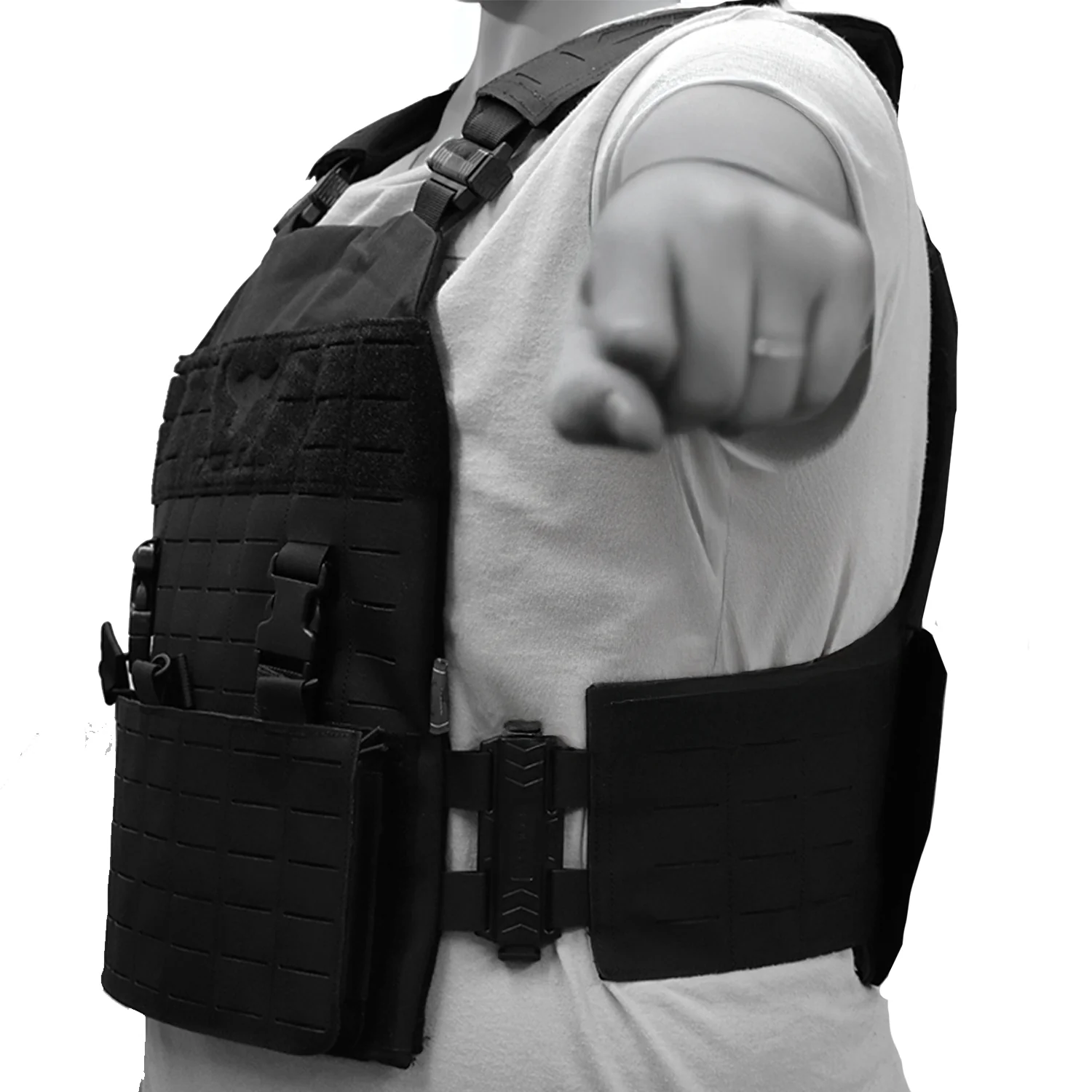 Chaleco Tactico Militar Asalto Tacbull Porta Placas - Imagen 7