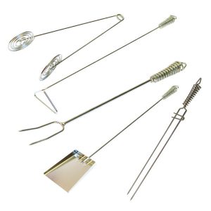 SET 5 ACCESORIOS PARRILLEROS CON BOLSA