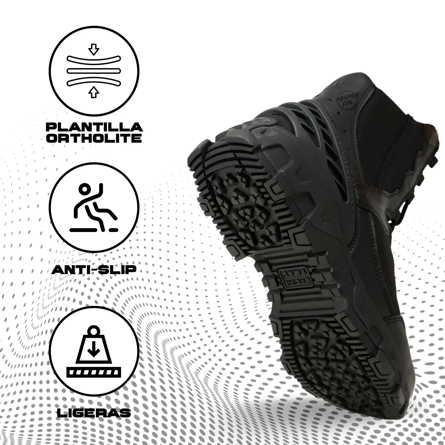 Botas Tácticas Alpha Freedom 8 Negras (Largas) ORIGINAL SWAT - Imagen 8