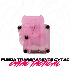 Funda Para Arma Universal Ajuste Rosa Polimero Ligero