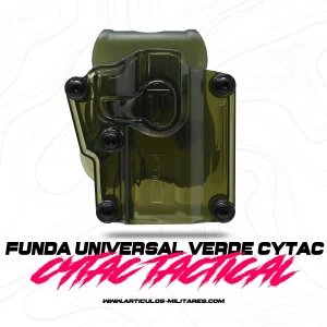 Holster Universal Cytac Verde Transparente Polimero Militar