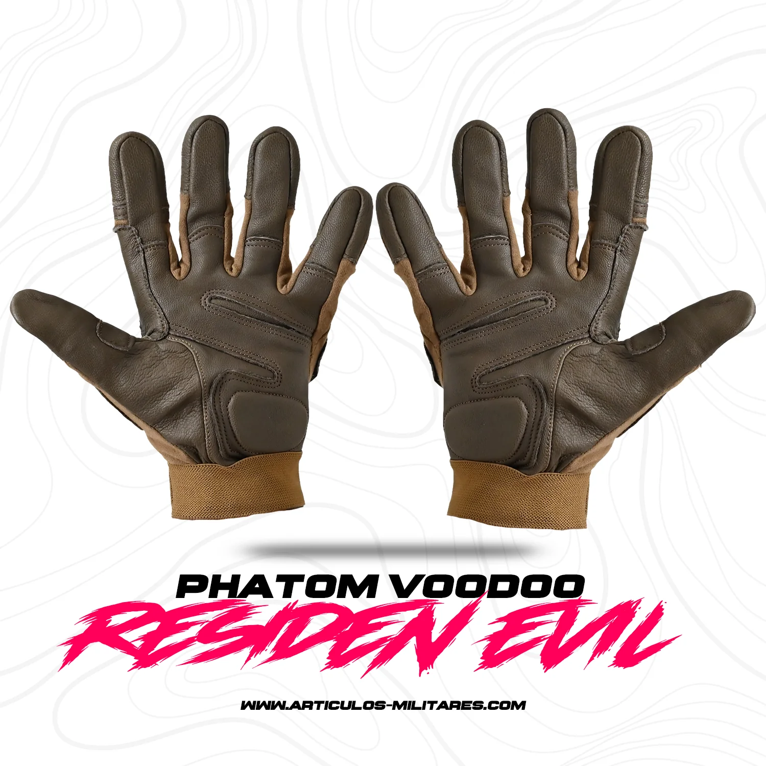 Guantes Tácticos Phantom Voodoo Vinil Piel - Imagen 2