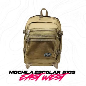 Mochila Escolar East West Con Malla Gran Capacidad