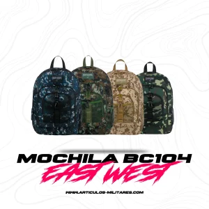 Mochila Escolar Pixel Camo East West Con Gancho Porta Llavero Y Botella
