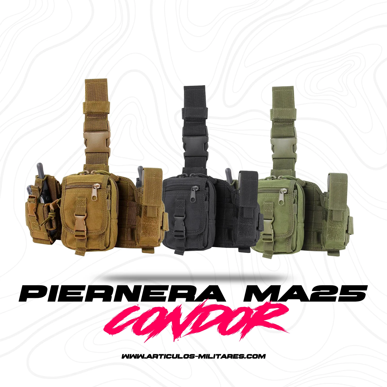 Piernera Militar De Accesorios Táctica Condor Ma25