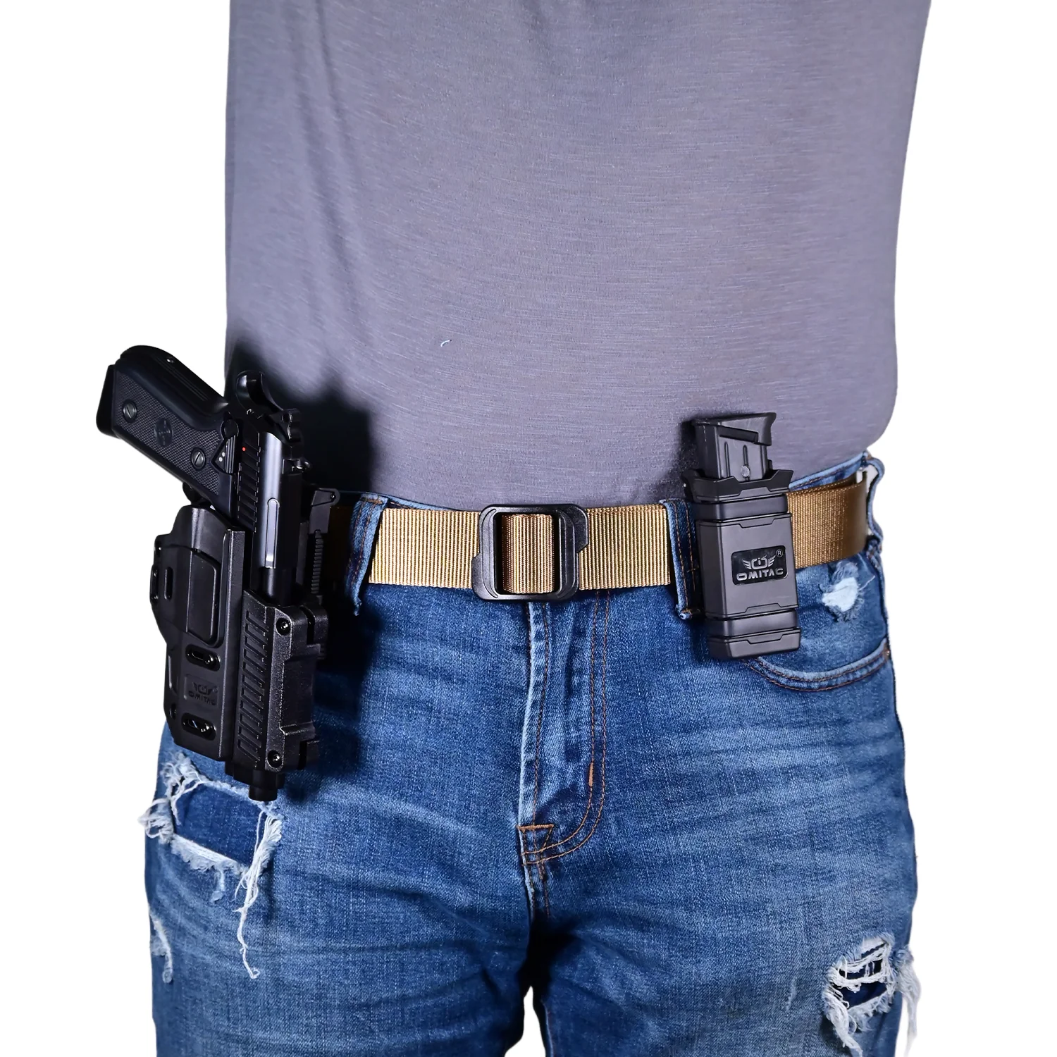 Cinturon Tactico Militar Ligero Omitac Hebilla De Polimero - Imagen 9