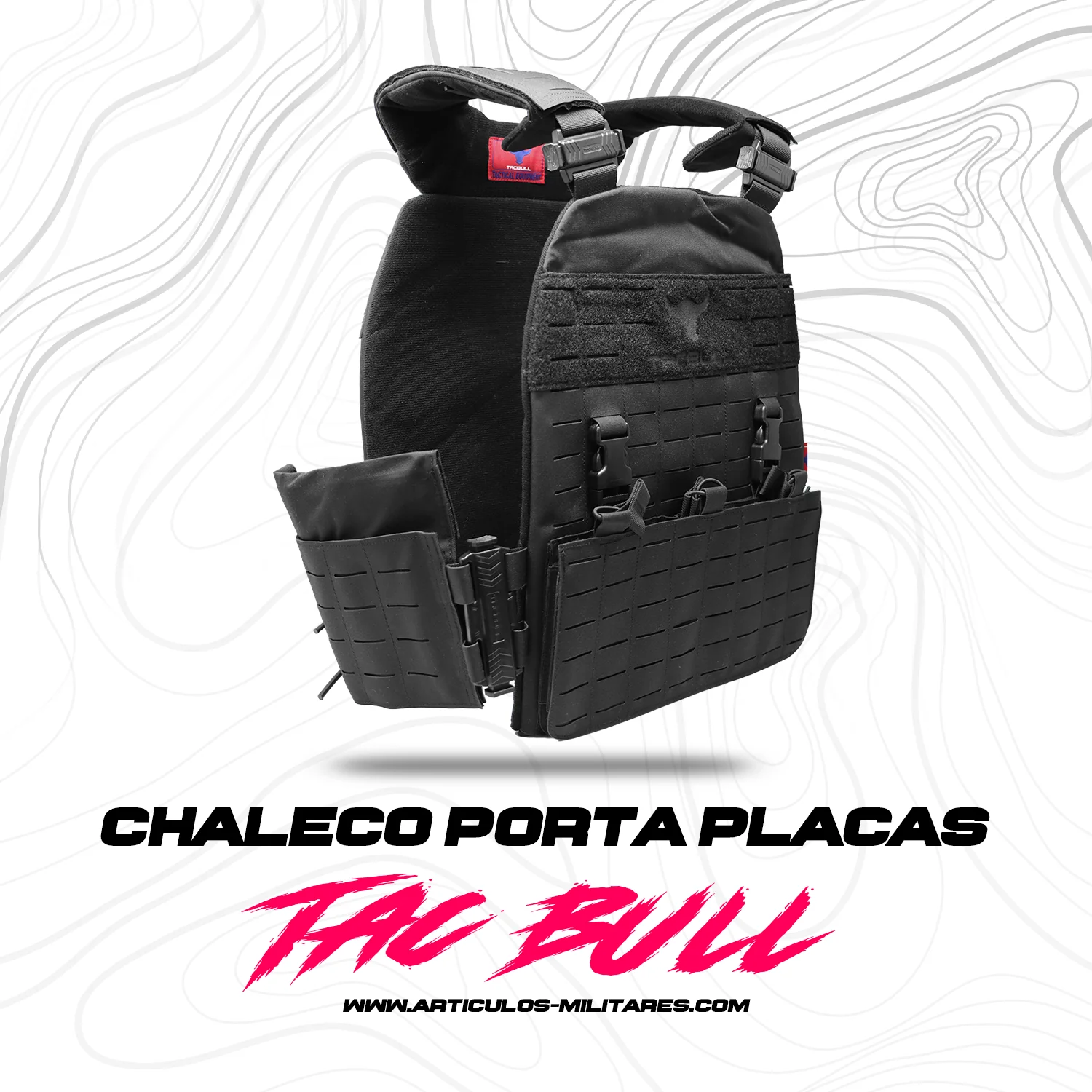 Chaleco Tactico Militar Asalto Tacbull Porta Placas