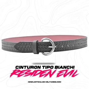 Cinturón Táctico Labrado Cuero-nylon Hebiila De Metal