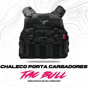 Chaleco Táctico Tacbull Militar Porta Placas 5 Bolsillos