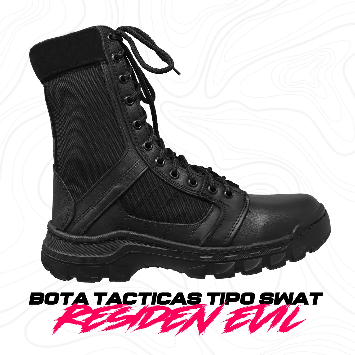 Botas Tipo Swat Negra Táctica Ligera Comando Militar - Imagen 2