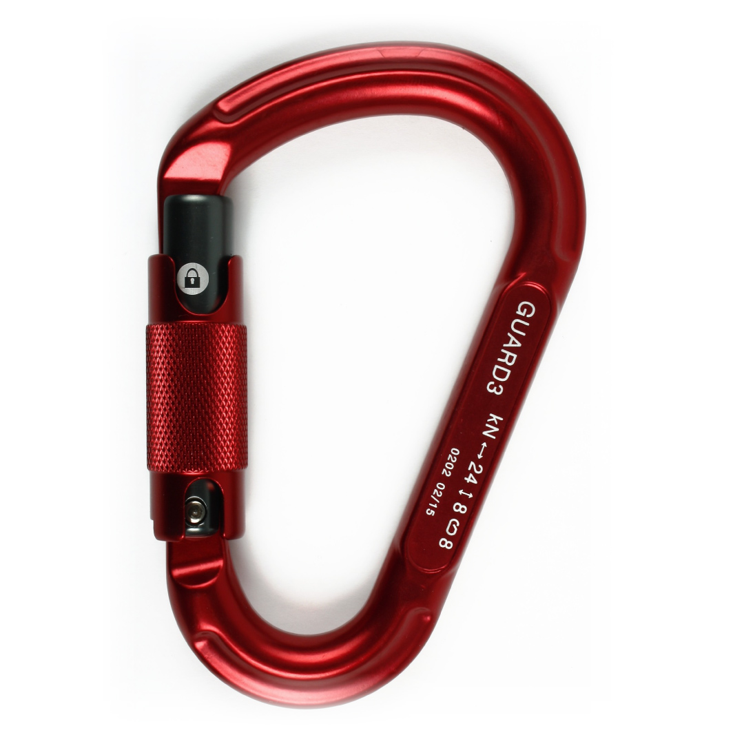 Mosquetón pera con seguro automático 3T Guard3 HMS – Edelweiss