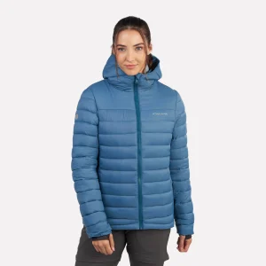 Chaqueta Parka Térmica Mujer Hoodie Indómita Azul