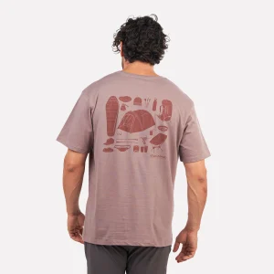 Polera Equipamiento Manga Corta Hombre Burdeo