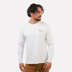 Polera Coihue Manga Larga Hombre Blanco