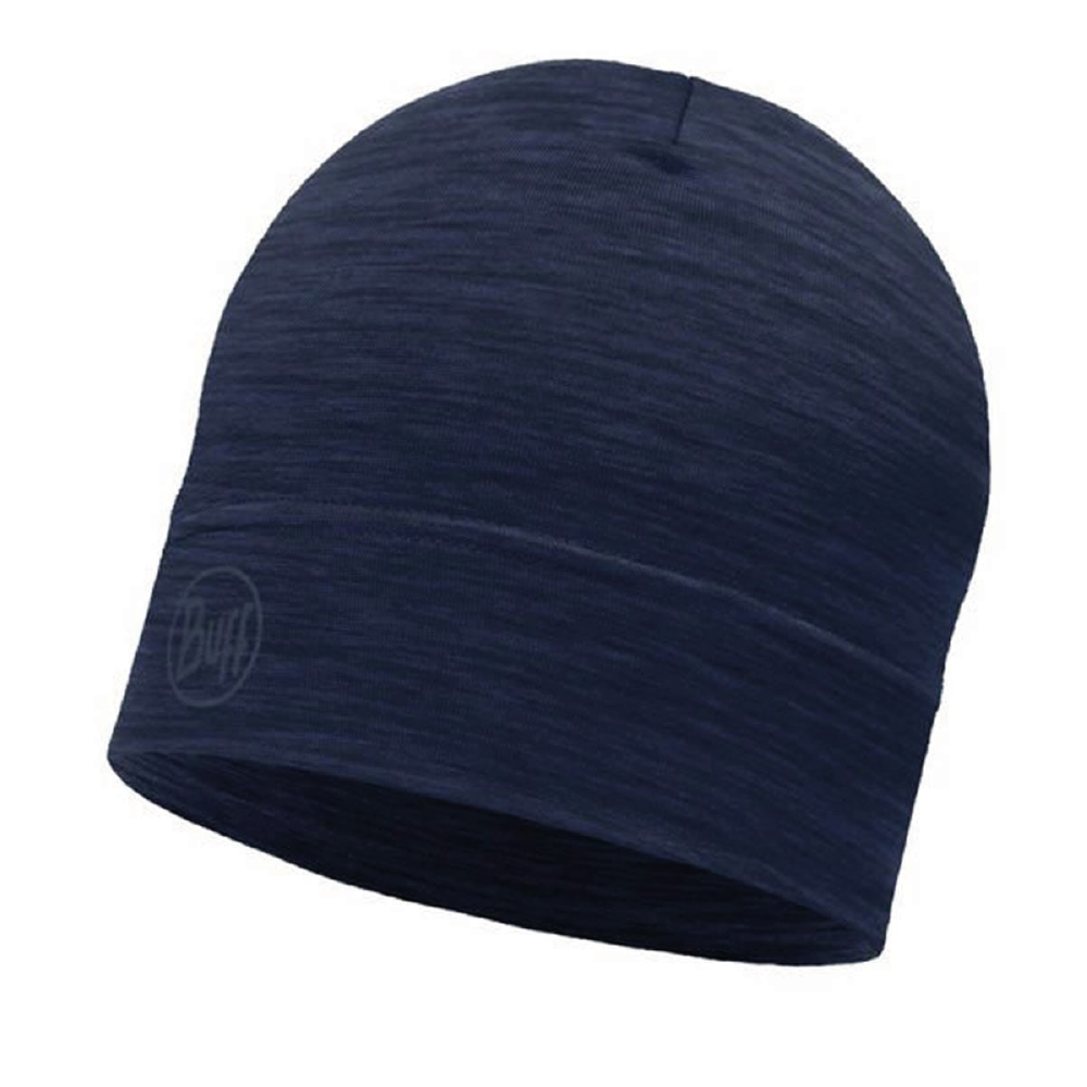 Beanie Merino Lightweight Solid Denim – Buff