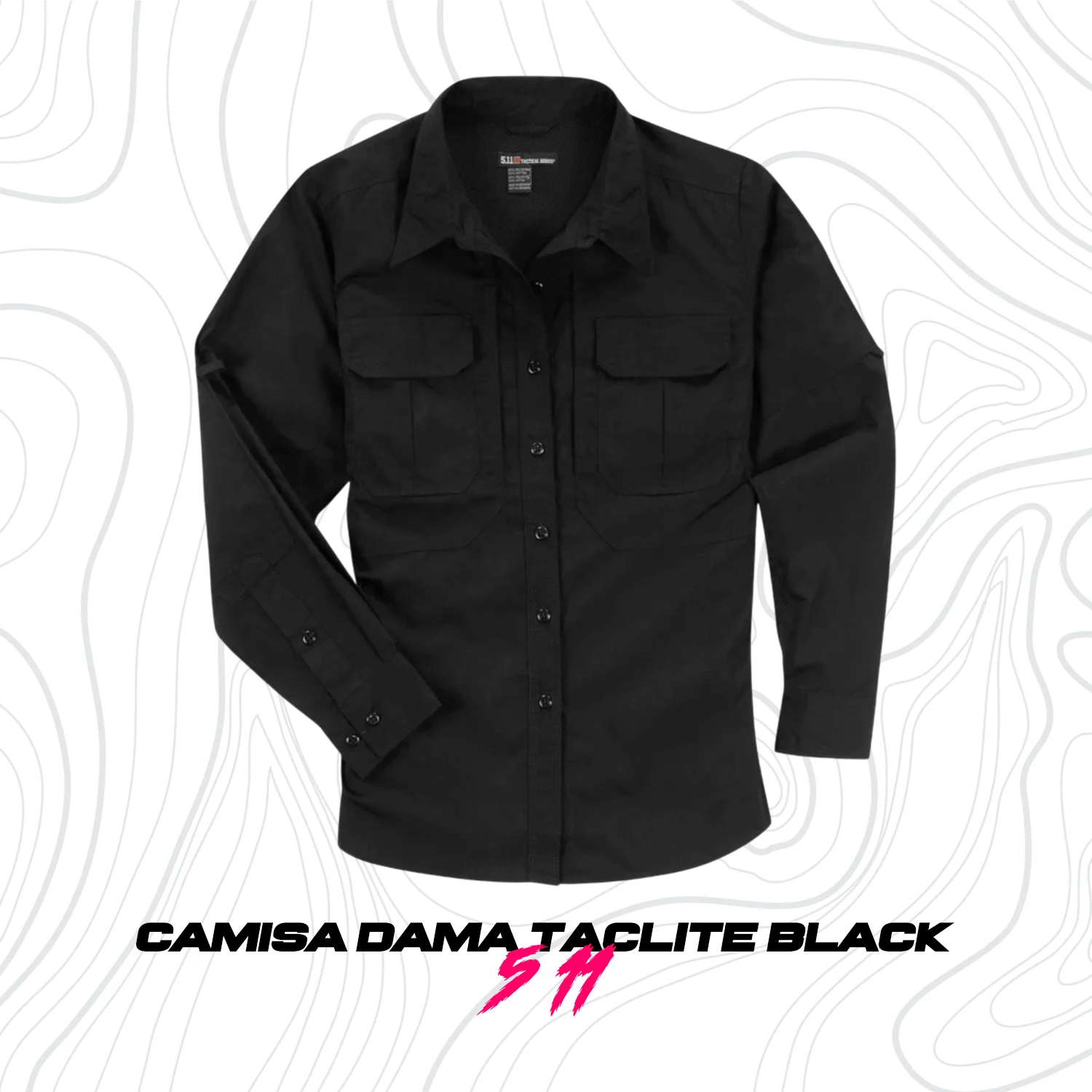 Camisa Táctica Taclite Negra Para Dama 5.11 - Imagen 2