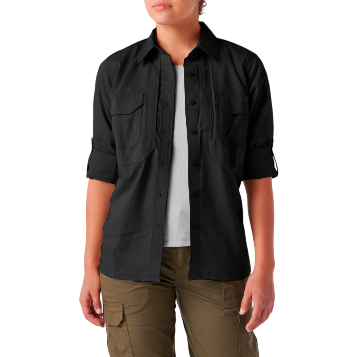 Camisa Táctica Taclite Negra Para Dama 5.11 - Imagen 6