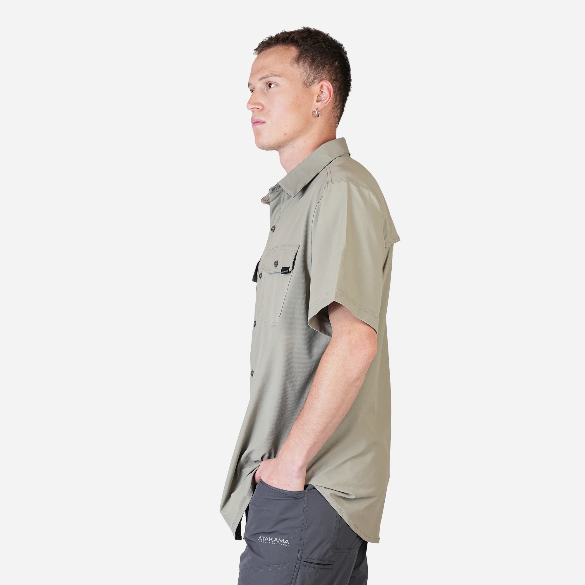 Camisa Outdoor Hombre Horizonte Verde - Imagen 3