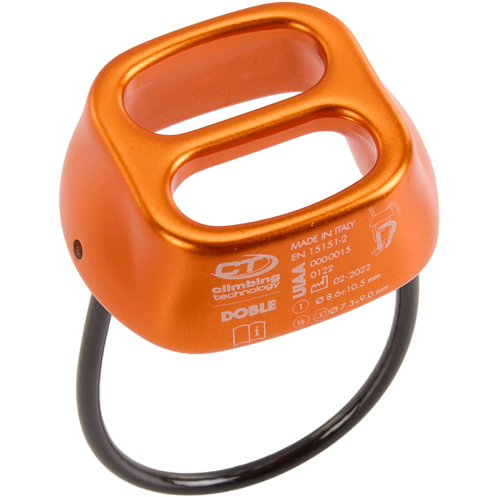 Asegurador y descensor multiuso con mosquetón tipo pera DOBLE KIT – Climbing Technology - Imagen 3