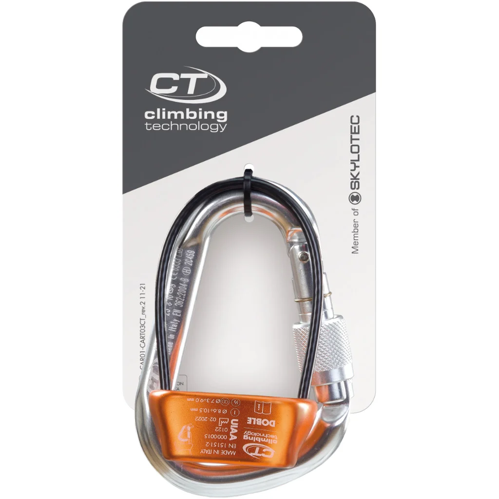 Asegurador y descensor multiuso con mosquetón tipo pera DOBLE KIT – Climbing Technology - Imagen 2