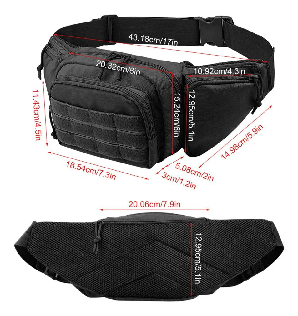 Cangurera Riñonera Táctica Porta Arma - Imagen 7