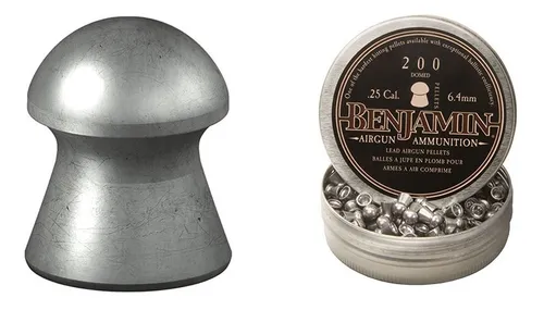 Diabolos Benjamin 6.35mm Calibre .25 27 .8gr 200 Piezas Pellets Caza - Imagen 3